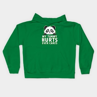 CUTE PANDA MY TUMMY HURTS Kids Hoodie